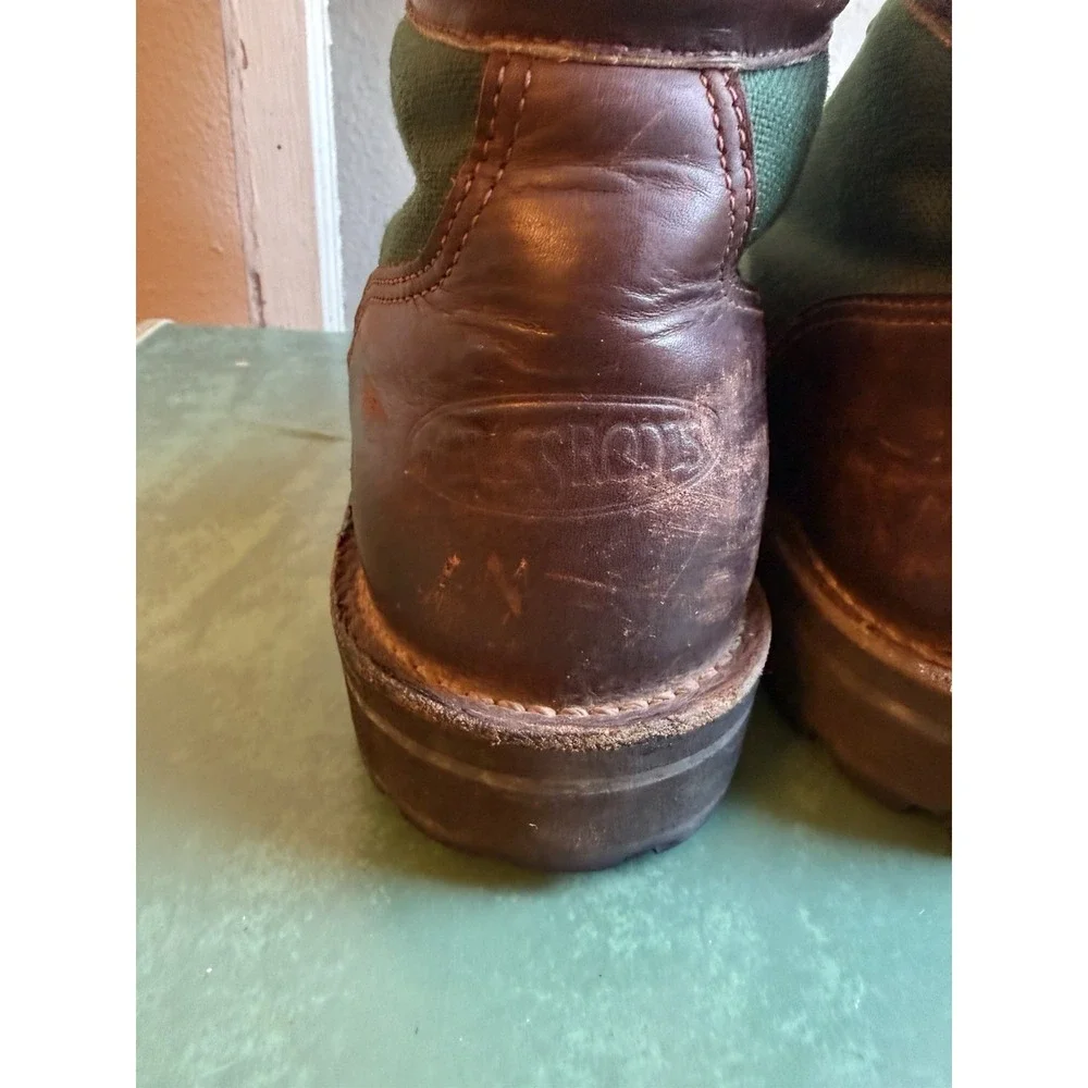 VTG 90s Danner Light 33200 Gore-Tex Hiking Boots Brown Green USA Made Gorpcore